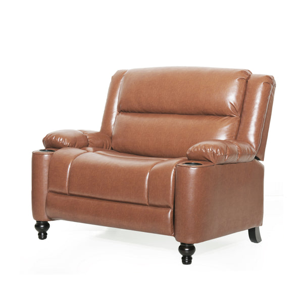 Gdf Studio Upham Contemporary Faux Leather Oversized Pushback Recliner