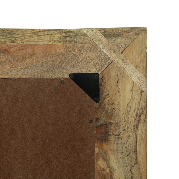 Gdf Studio Upsata Boho Handcrafted Mango Wood Carved Full Length Standing Mirror Natural And Gold