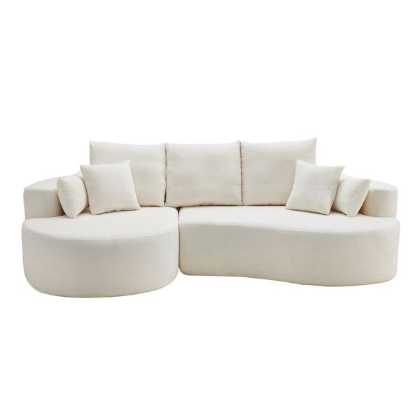 Gdf Studio Valirion 2 - Piece Fabric Cloud Curved Sectional Sofa CHAISE LOUNGE