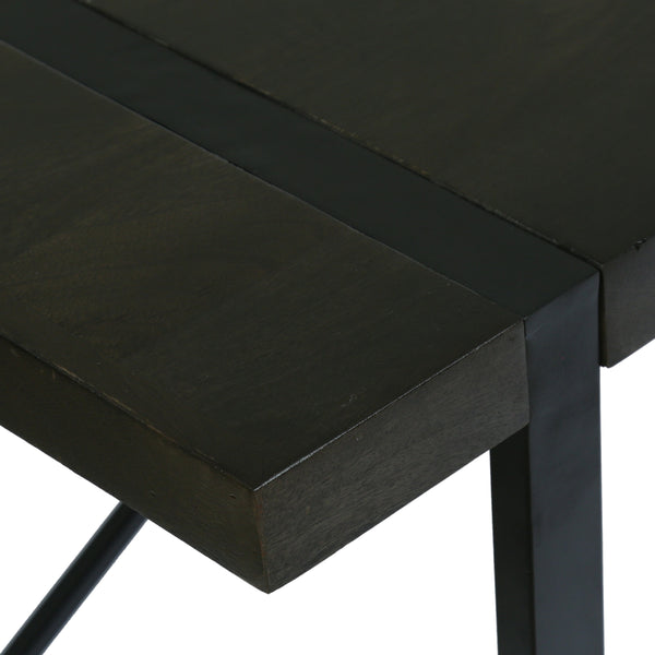 Gdf Studio Vandalia Modern Industrial Handcrafted Mango Wood Counter Height Desk Brown And Black