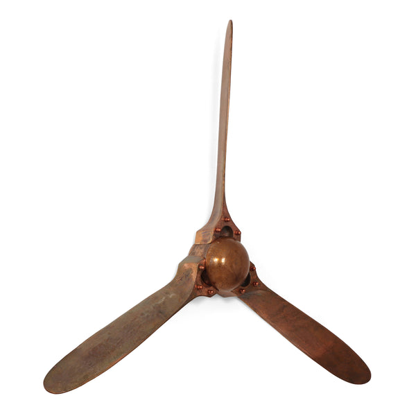gdf studio Vanlue Handcrafted Aluminum Propeller Wall Decor Burnt Copper