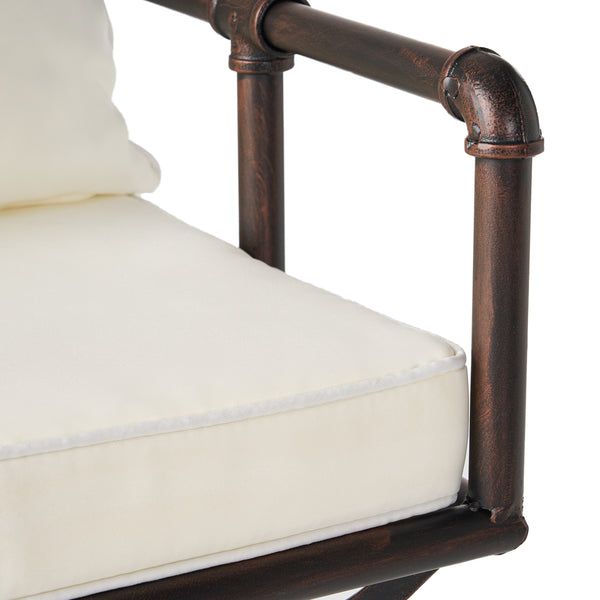 Gdf Studio Varick Outdoor Adjustable Pipe Barstool With Cushions