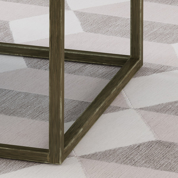 Gdf Studio Vassy Modern Velvet Ottoman Bench With Brass Finish