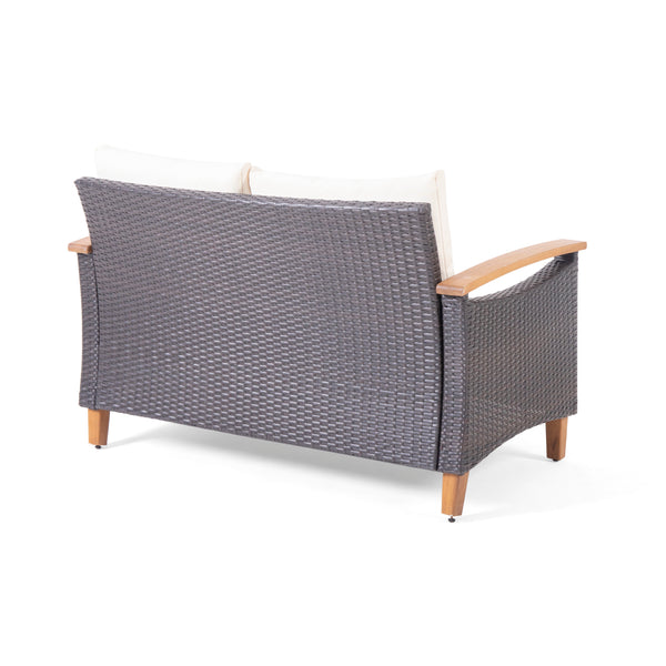 Gdf Studio Velthur Outdoor 4 Seater Chat Set With Coffee Table