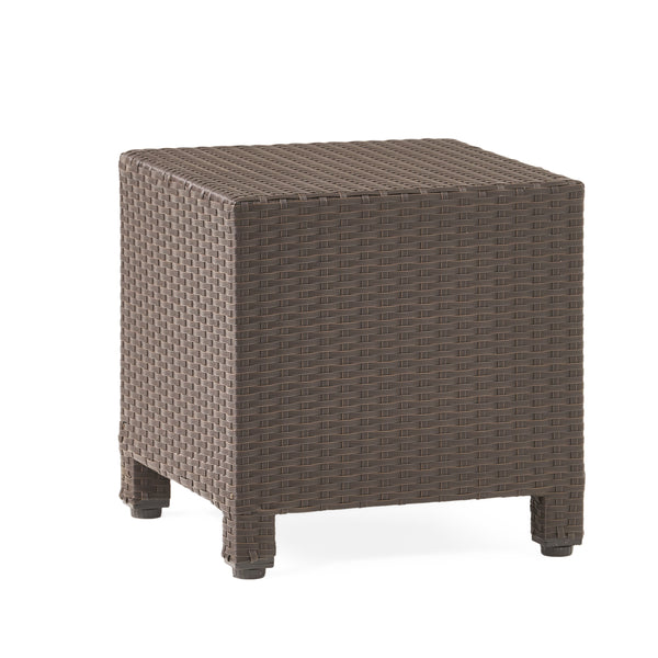 Gdf Studio Venice 2-Seater Brown Wicker Outdoor Chat Set With Side Table