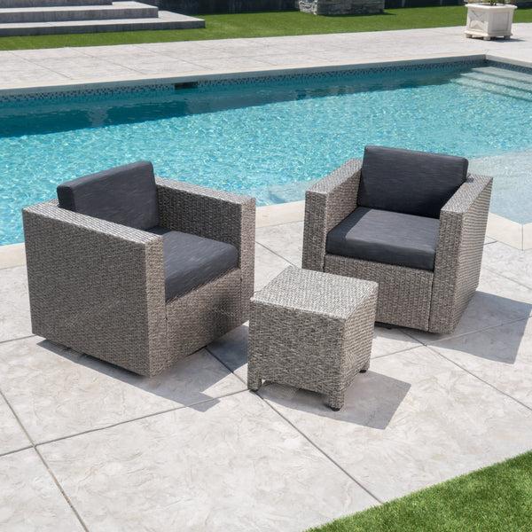 Gdf Studio Venice 2-Seater Outdoor Chat Set With Side Table