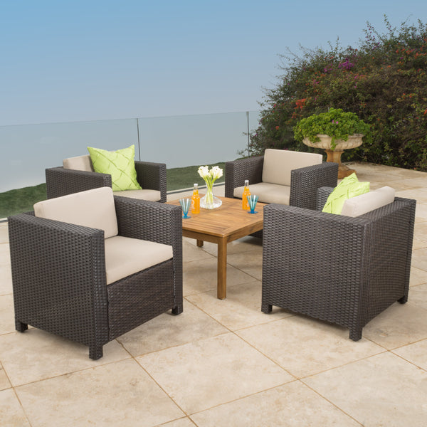 Gdf Studio Venice 4-Seater Outdoor Chat Set With Coffee Table