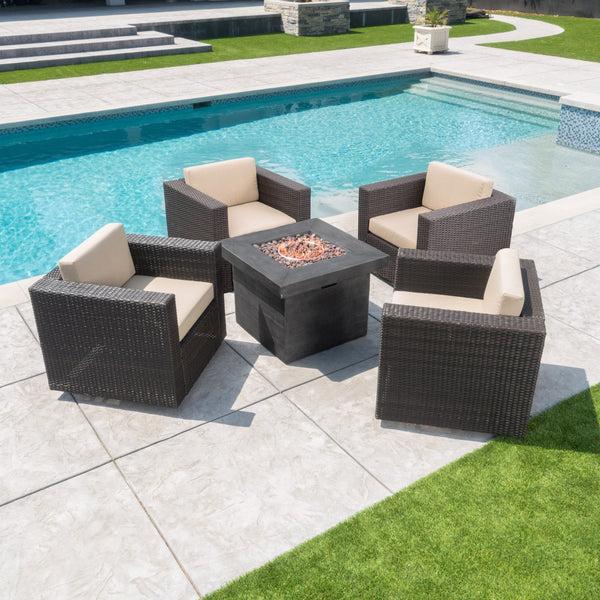 Gdf Studio Venice 4-Seater Outdoor Fire Pit Chat Set