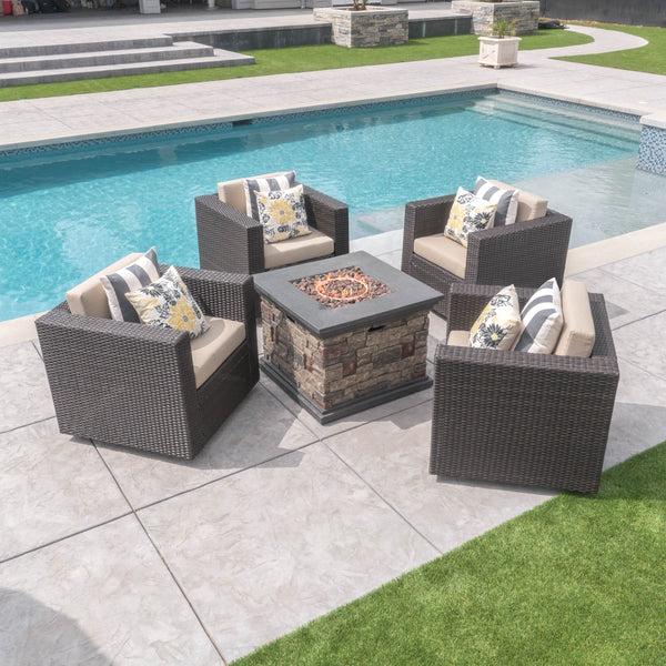 Gdf Studio Venice 4-Seater Outdoor Fire Pit Chat Set