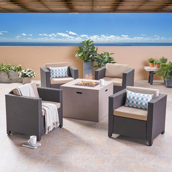Gdf Studio Venice 4-Seater Outdoor Fire Pit Chat Set