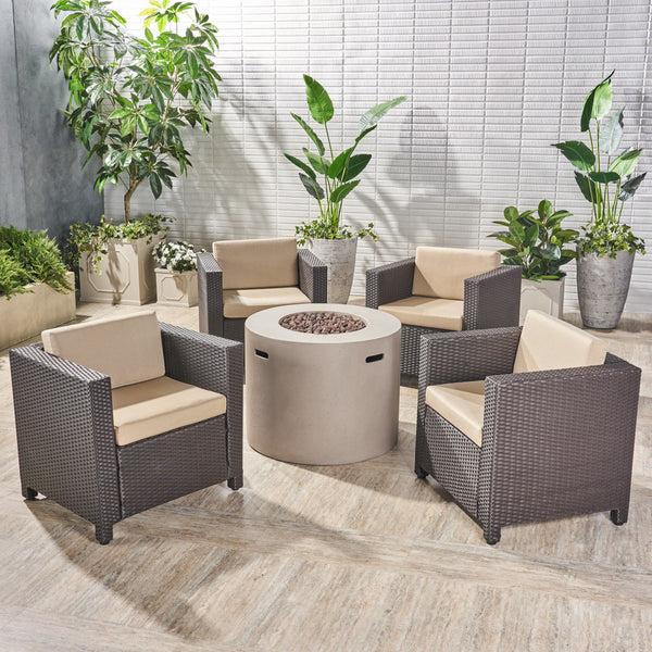 Gdf Studio Venice 4-Seater Outdoor Fire Pit Chat Set