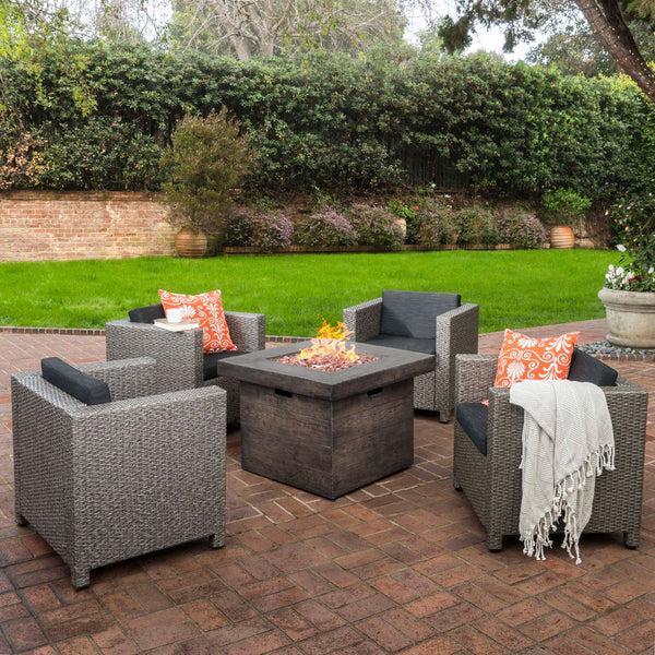 Gdf Studio Venice 4-Seater Outdoor Fire Pit Chat Set