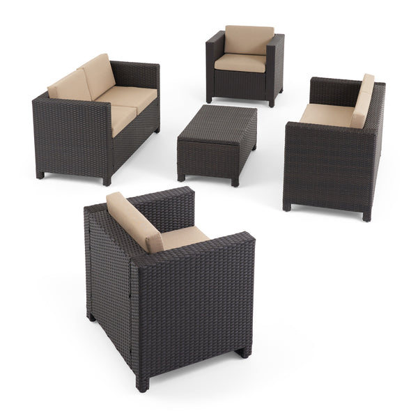 gdf studio Venice 6-Seater Outdoor Sofa Set with Coffee Table