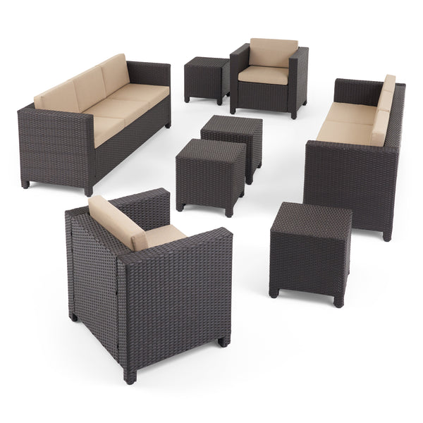gdf studio Venice 8-Seater Outdoor Sofa Set with Side Tables