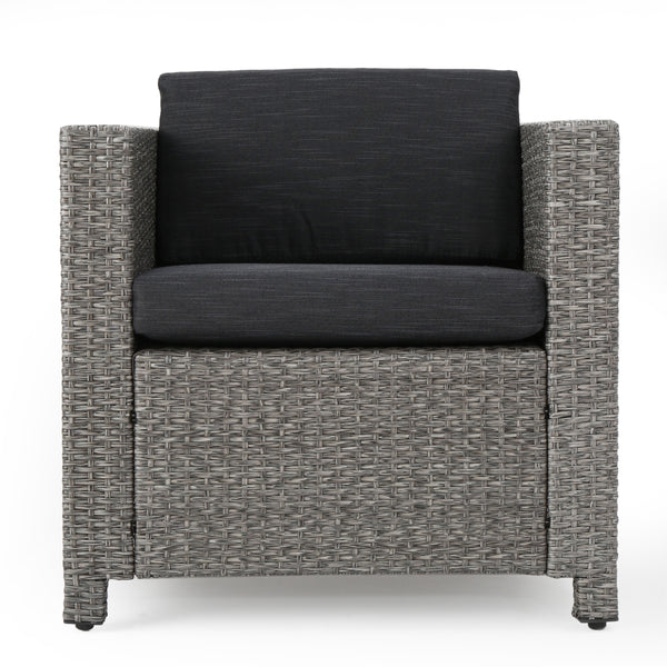 Gdf Studio Venice Outdoor Wicker Club Chair (set Of 4)