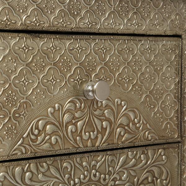 Gdf Studio Vensel Handcrafted Boho 3 Drawer Nightstand