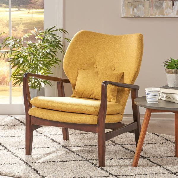 Gdf Studio Ventura Mid Century Modern Fabric Club Chair
