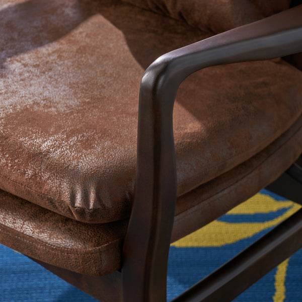 Gdf Studio Ventura Mid Century Modern Microfiber Club Chair