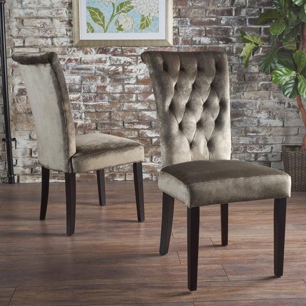 Gdf Studio Venus Tufted New Velvet Dining Chair - Set Of 2