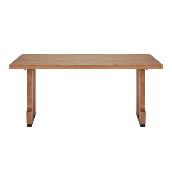 Gdf Studio Verenda 63" Rustic Farmhouse Dining Table – Seats 4-6 With Pedestal Base