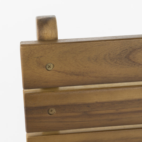 Gdf Studio Vicaro Outdoor Natural Finish Acacia Wood Foldable Dining Chairs (Set Of 2)