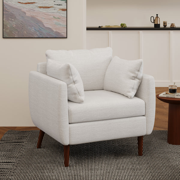 gdf studio Viewland Contemporary Fabric Upholstered Club Chair with Accent Pillows