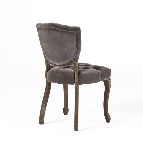 Gdf Studio Violetta French Design Charcoal Dining Chair (Set Of 2)