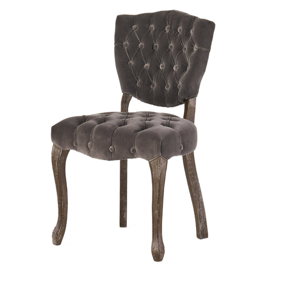 Gdf Studio Violetta French Design Charcoal Dining Chair (Set Of 2)