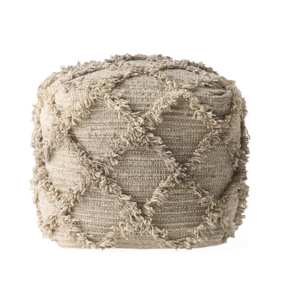 Gdf Studio Viraj Boho Artisan Hand Woven Wool And Cotton Cube Pouf