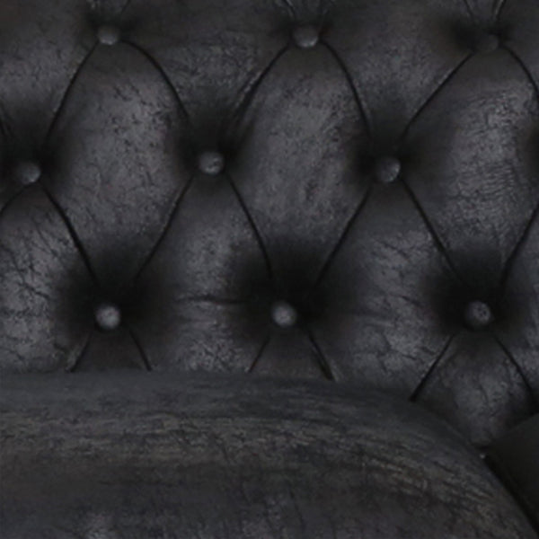 Gdf Studio Vita Chesterfield Tufted Microfiber Sofa With Scroll Arms