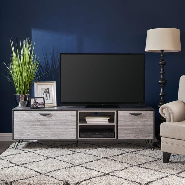 Gdf Studio Vivian Mid Century Modern 2 Cabinets & Shelves TV Stand