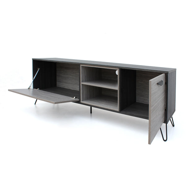 Gdf Studio Vivian Mid Century Modern 2 Cabinets & Shelves TV Stand