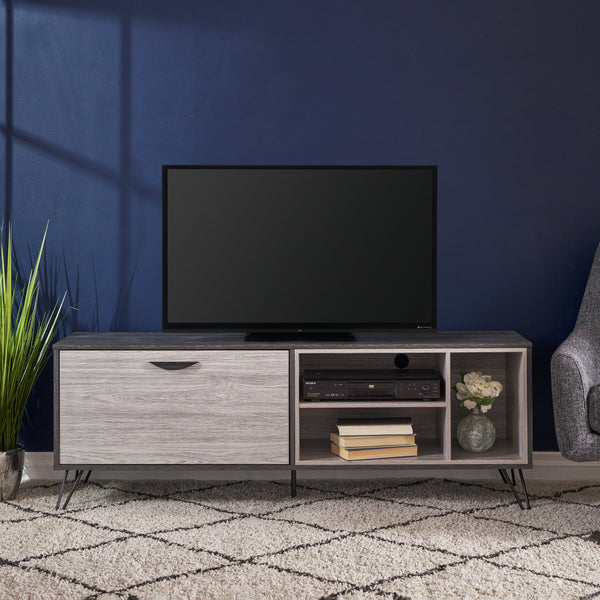 Gdf Studio Vivian Mid Century Modern Cabinet & Shelves TV Stand