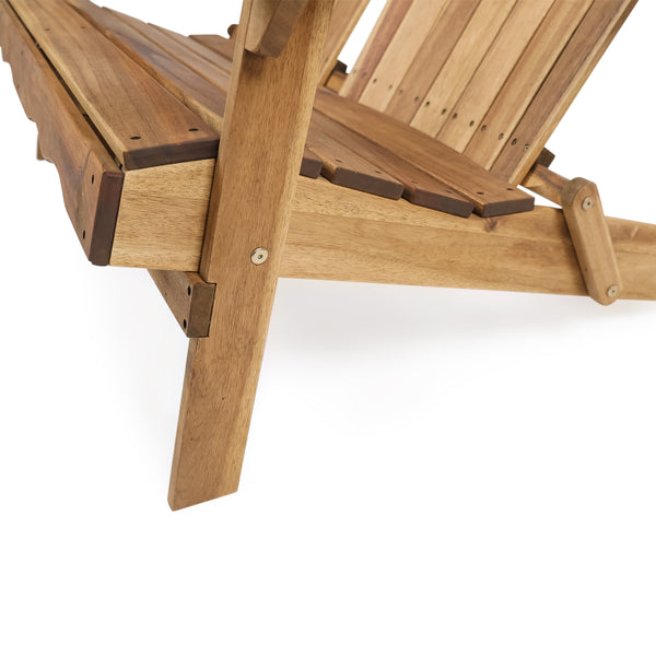 Gdf Studio Vivian Outdoor Acacia Wood Adirondack Loveseat