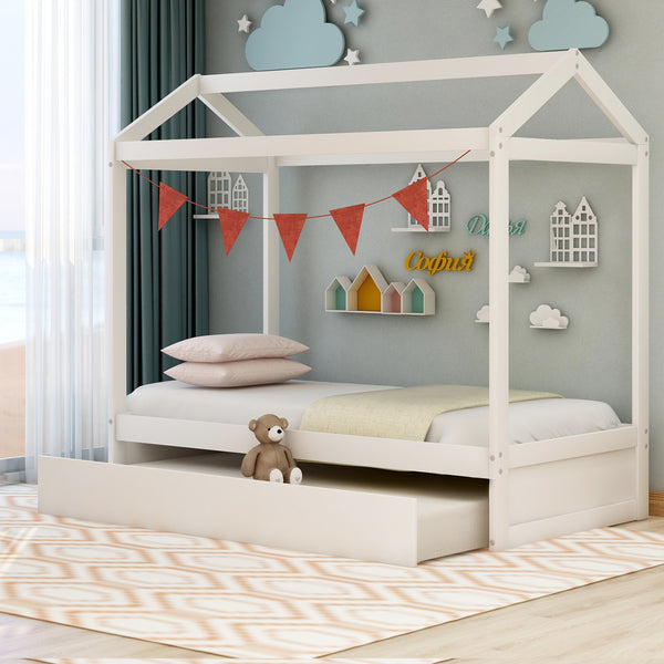 Gdf Studio Vivienne House Bed With Trundle Can Be Decorated