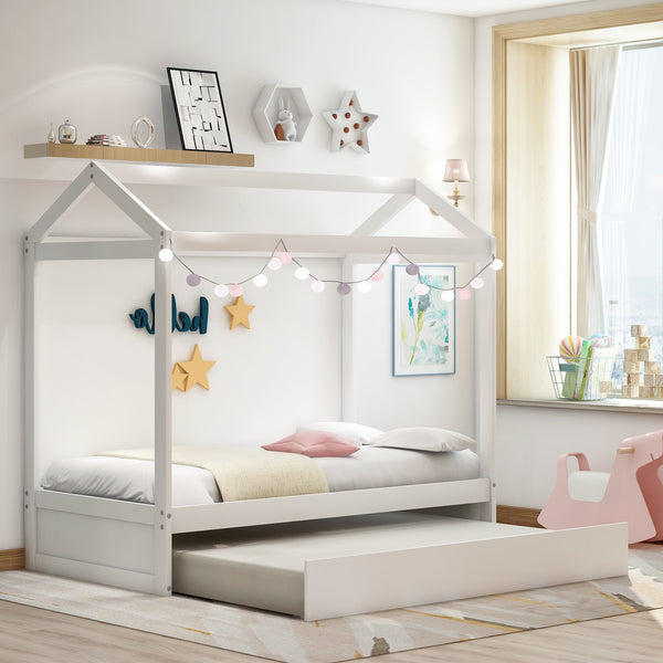 Gdf Studio Vivienne House Bed With Trundle Can Be Decorated