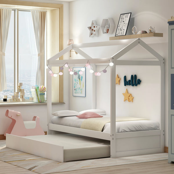Gdf Studio Vivienne House Bed With Trundle Can Be Decorated