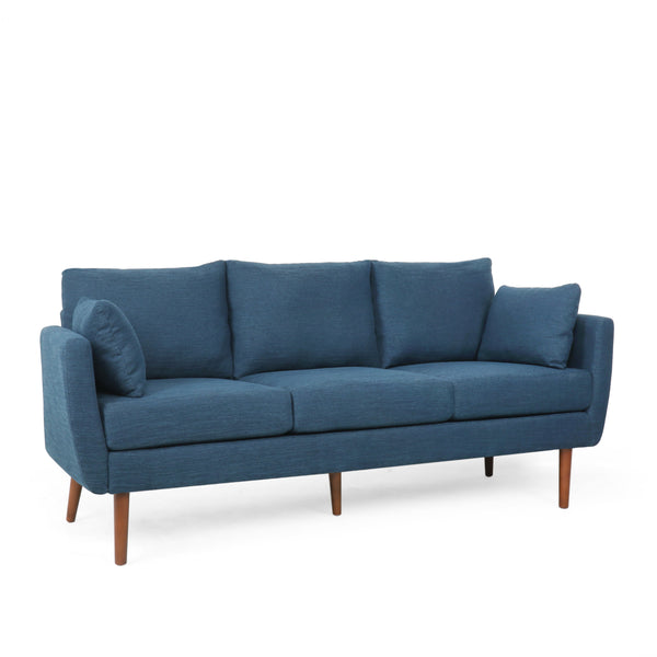 Gdf Studio Wadleigh Contemporary Fabric Pillow Back 3 Seater Sofa
