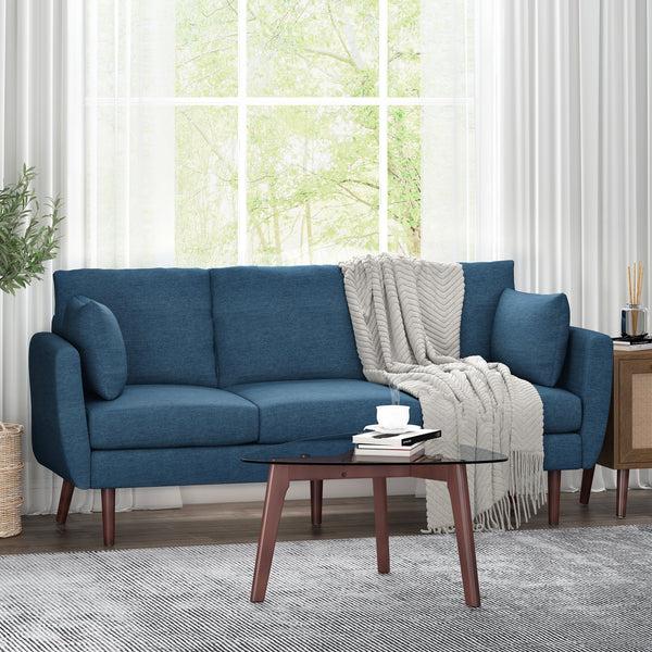 gdf studio Wadleigh Contemporary Fabric Pillow Back 3 Seater Sofa