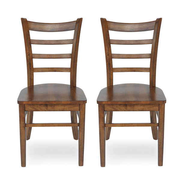 Gdf Studio Wagner Farmhouse Wooden Dining Chairs (Set Of 2)