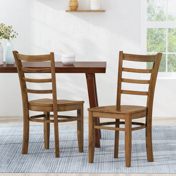 gdf studio Wagner Farmhouse Wooden Dining Chairs (Set of 2)