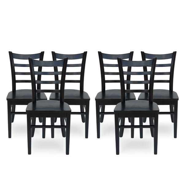 Gdf Studio Wagner Farmhouse Wooden Dining Chairs (Set Of 6)