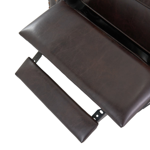 Gdf Studio Walder Contemporary Tufted Recliner With Nailhead Trim Brown And Dark Brown