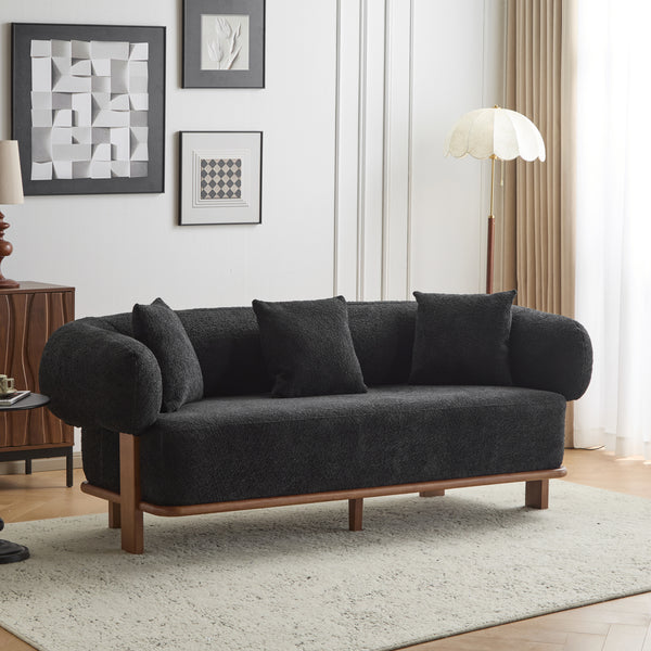 gdf studio Warder Modern Round Arm Curved Soft Sofa