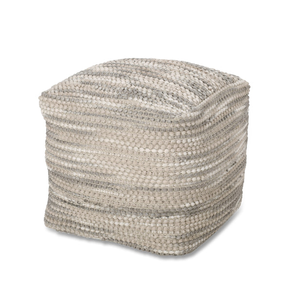 gdf studio Waterford Handcrafted Boho Fabric Cube Pouf