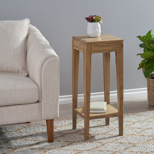 Gdf Studio Waterford Haralson Handcrafted Mid-Century Modern Acacia Wood Plant Stand