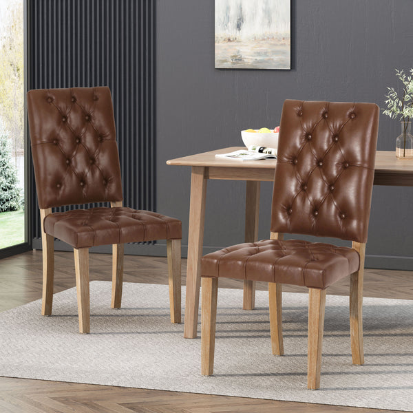 Gdf Studio Welby Contemporary Tufted Dining Chairs Set Of 2