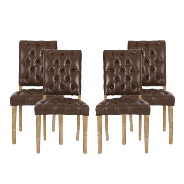Gdf Studio Welby Contemporary Tufted Dining Chairs Set Of 4