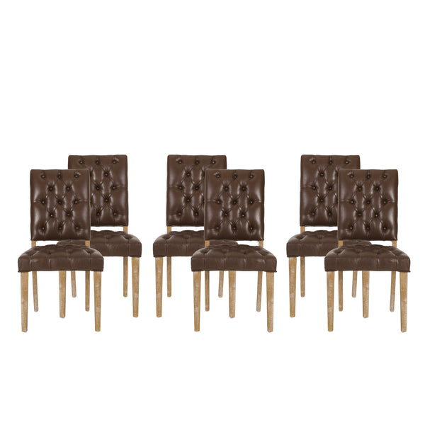 Gdf Studio Welby Contemporary Tufted Dining Chairs Set Of 6