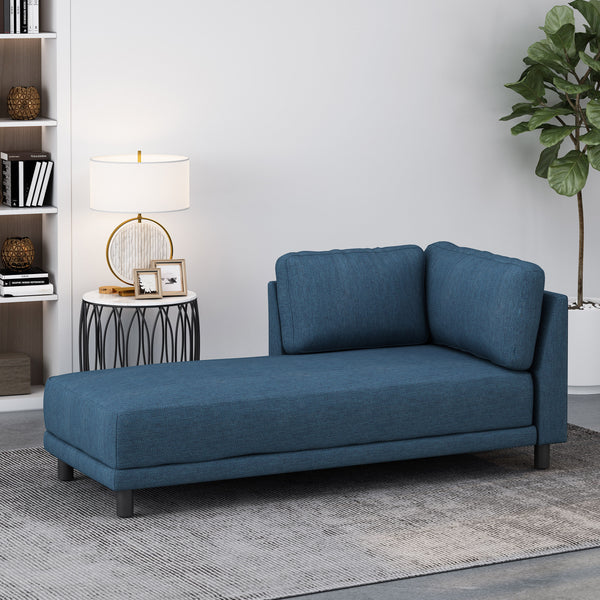 gdf studio Wellston Contemporary Fabric Upholstered Chaise Lounge